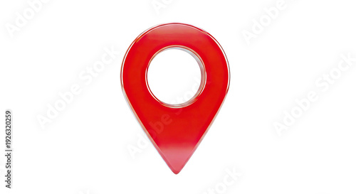 Red 3D Map Pin Icon