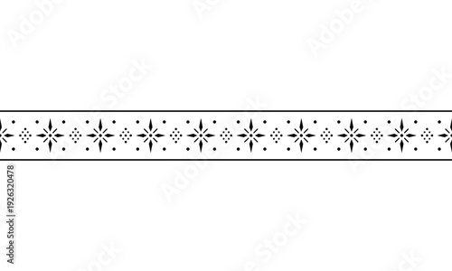 seamless tribal tattoo bracelet with geometric ethnic ornament. Repeating monochrome border design suitable for arm band tattoo frame textile print packaging decoration and decorative borders.