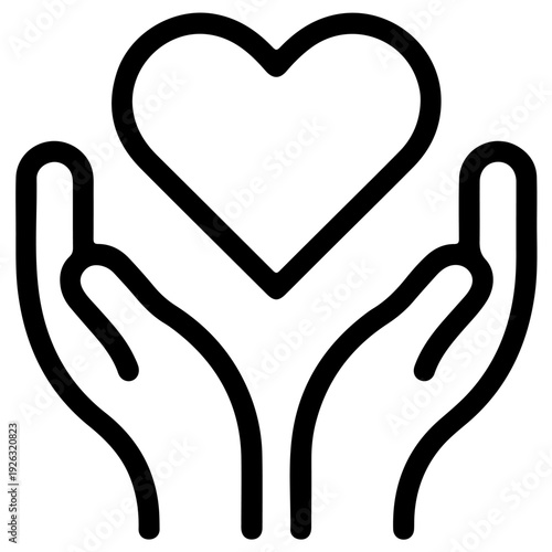 A pair of hands cupping a heart