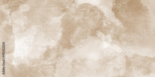 Light brown abstract watercolor texture background,  Vector watercolor art background. Old paper. Marble. Stone. ink vector background collection with white, Abstract brown watercolor illustration,