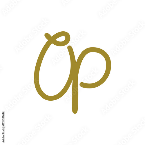 Letter AP logo icon isolated on white background