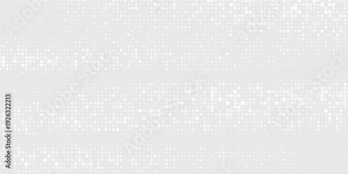 Modern rectangle dot white gray wave light technology texture background. Abstract big data digital concept simple abstract