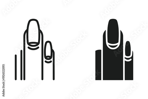 Manicure Nails Icon for Beauty Salon, Hand Care, and Cosmetic Services Vector Art