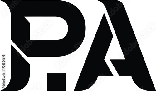 Logo with stylized letters p and a