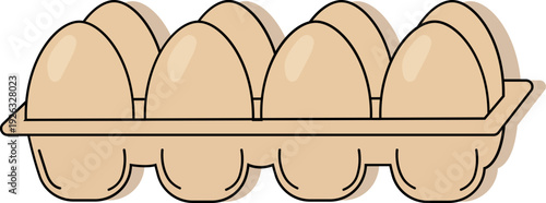 Cartoon Carton of Eggs
