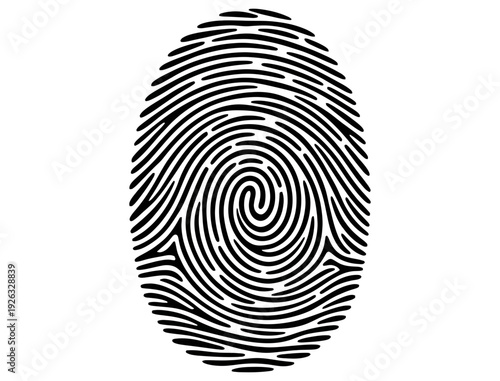 fingerprint on a white background