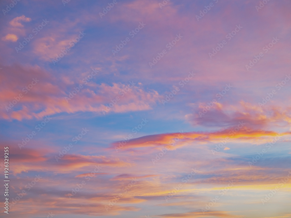 Obraz premium sunset sky with clouds