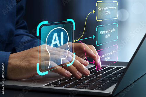 Obraz na plátně AI scenario analysis and predictive analytics