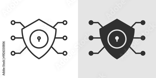 Secure Connection Icon representing encrypted network, protected internet access, and cybersecurity. Stroke, filled, and colored vector illustration.