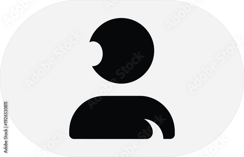 Simple silhouette of a person's head and shoulders