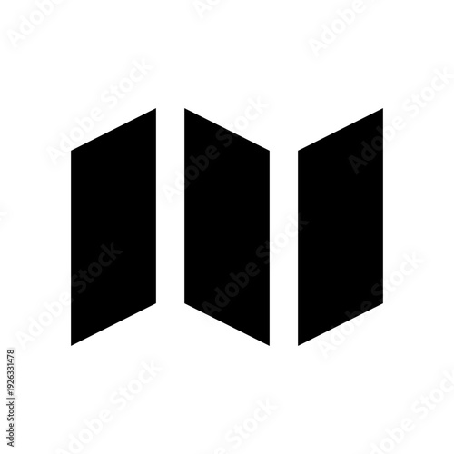 Folded Map Solid Icon