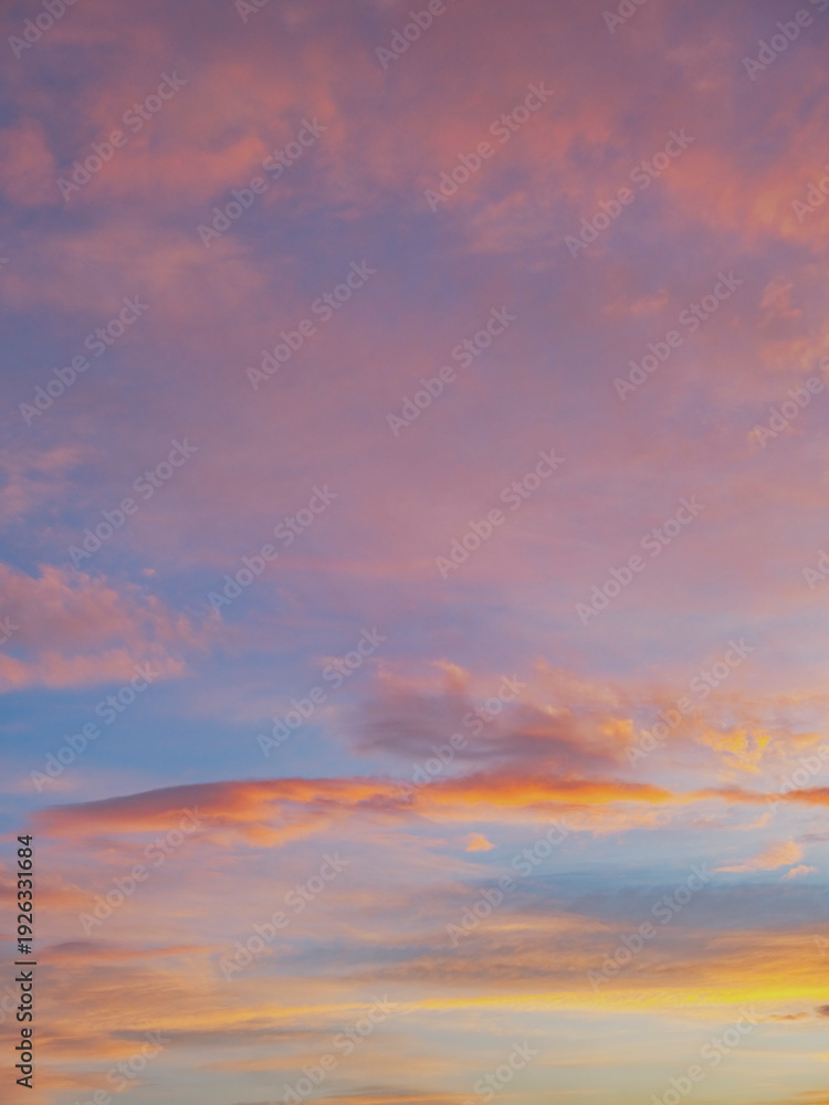 Obraz premium sunset sky with clouds