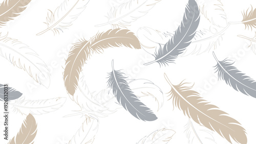 Soft Feathers in Various Pastel Shades.