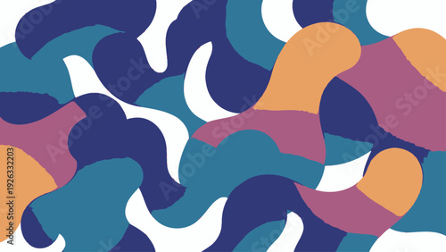 Abstract Colorful Shapes and Forms Design.