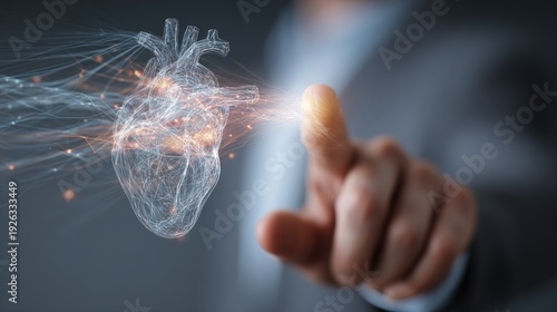 Innovative Medical Technology Human Heart Interface.