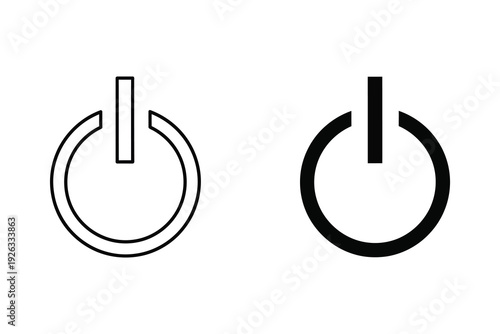 Power Button Icon for On and Off States