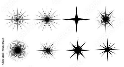 Collection of Starburst and Sparkle Graphic Elements.