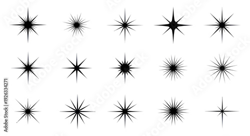 Collection of Starburst Sparkle Effects and Light Flares.