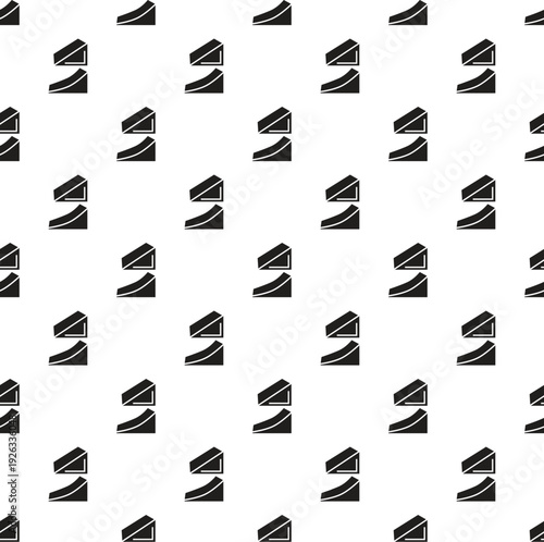Abstract simple shapes creating a modern geometric seamless pattern on a white background