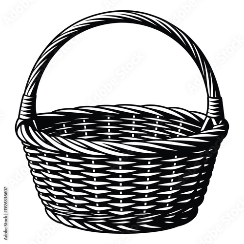 empty wicker basket