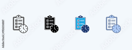  Planning Multiple Icon Illustration Vector