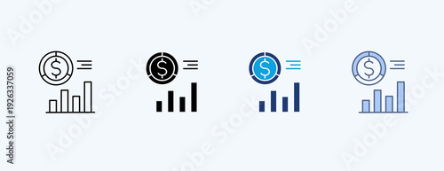  Financial Ratio Multiple Icon Illustration Vector