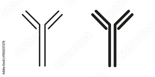Antibody icons with different styles. Vector logo illustration simple design.