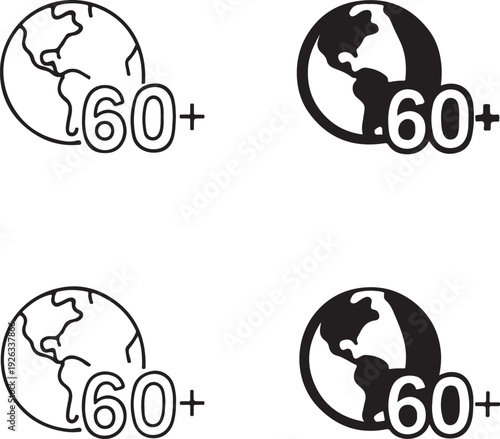 Isolated Earth Hour Celebration Icon, Earth hour global environmental sustainability celebration design, Earth hour awareness campaign banner, eco promotion marketing vector