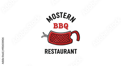 Modern BBQ Restaurant Logo Design.