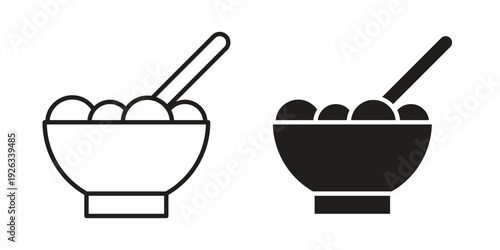 Cereal icons with different styles. Vector logo illustration simple design.