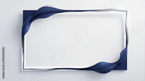 配色と構造を楽しむシンプルなネイビーブルーフレーム素材