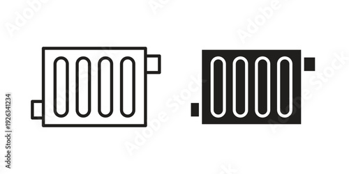 Conditioner heater icons with different styles. Vector logo illustration simple design.