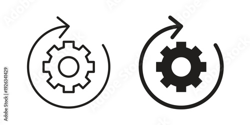 Continuous changes icons with different styles. Vector logo illustration simple design.