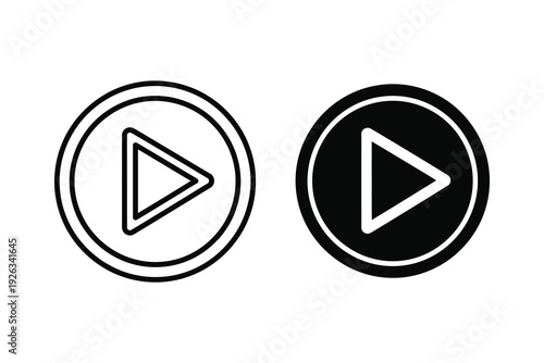 Play Button Icon: Start Video or Audio Playback