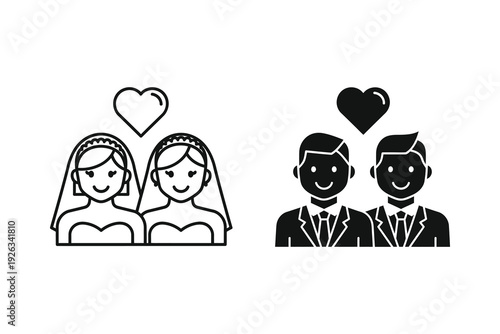 Love is Love: Wedding Icons for Same-Sex Couples Celebration and Equality