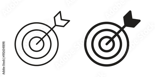 Darts icons with different styles. Vector logo illustration simple design.