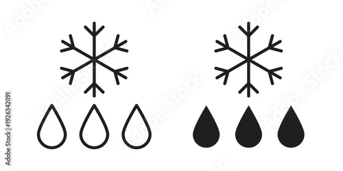 Defrost icons with different styles. Vector logo illustration simple design.