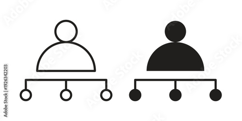 Department head icons with different styles. Vector logo illustration simple design.