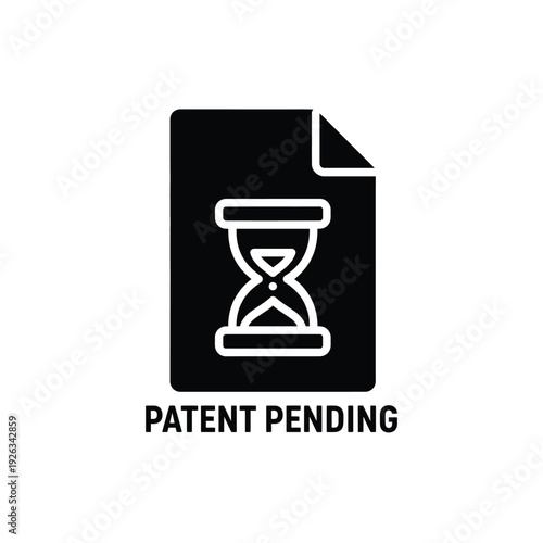Patent pending icon vector illustration for intellectual property and law concept