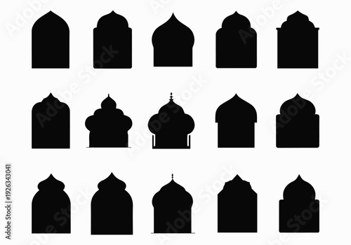 Ramadan kareem set stylish frame, promotions and advertising baner, islamic frame vector illustration in arabic style.