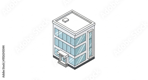 Modern Office Building Illustration.