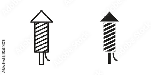 Firecracker icons with different styles. Vector logo illustration simple design.