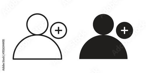 Follower icons with different styles. Vector logo illustration simple design.