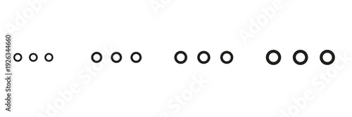 Set of dots three icons