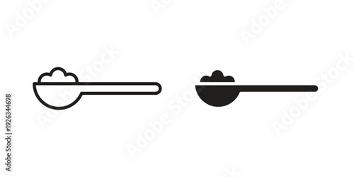 full spoon icons with different styles. Vector logo illustration simple design.