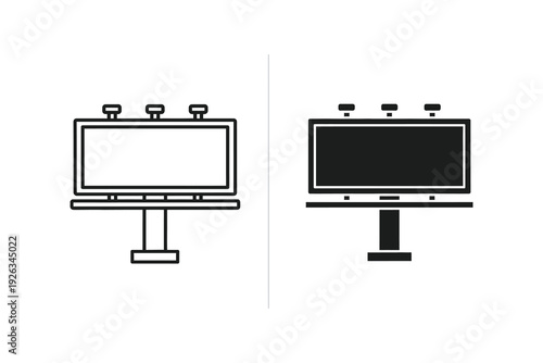 Billboard Icon: Advertising, Marketing, and Outdoor Display