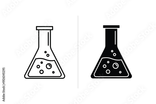 Laboratory Flask Icon - Science and Chemistry Symbols