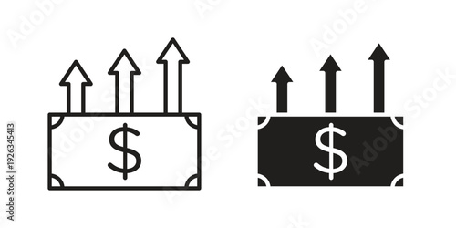 High revenue icons with different styles. Vector logo illustration simple design.