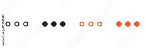 Collection of dots three icon