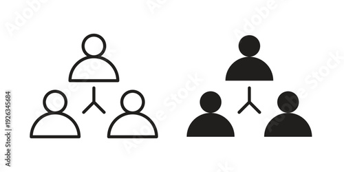 Interaction icons with different styles. Vector logo illustration simple design.